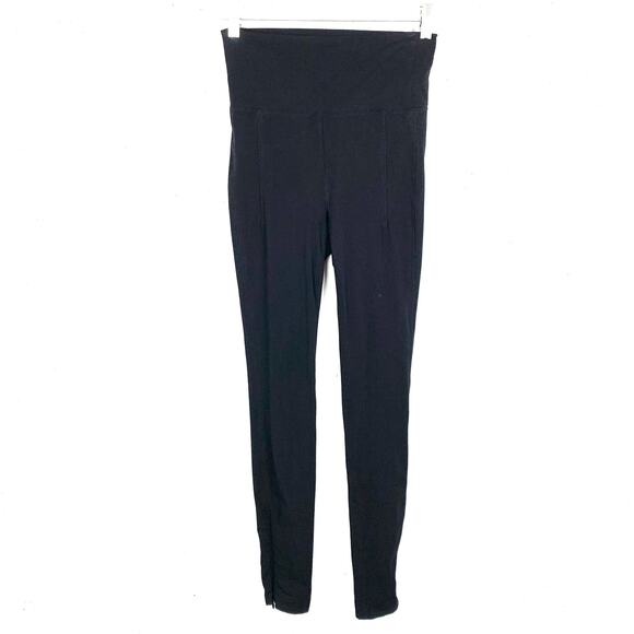 Helmut Lang Womens Stretch Leggings Zip Ankle Pull On Skinny Black High Rise XS - Picture 1 of 8
